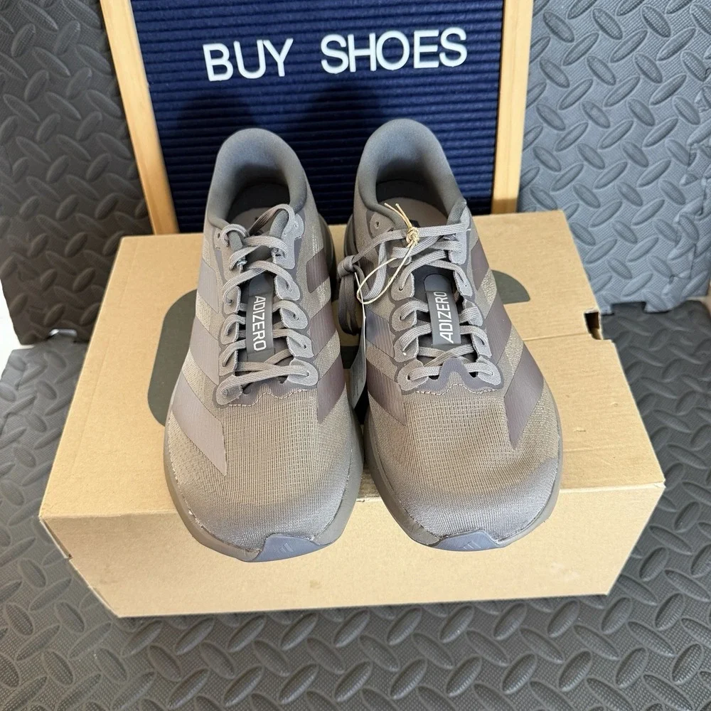 Adidas Adizero Evo SL Running Athletic Shoes Mens Size 8 Charcoal Aurora Coffee